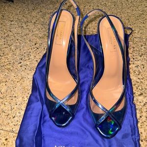 Aquazzura Blue & Clear Heels